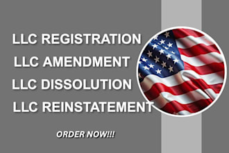 do US llc amendment, dissolution, close ein and fix llc issues in all states