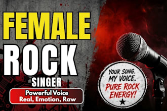 be female rock singer female singer and vocalist female pop singer rock singer