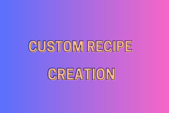 write a good custom recipe for your nutrition