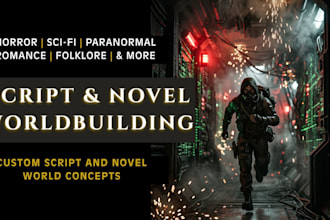 create custom script ready story concepts and worldbuilding development sheets