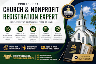 nd startup consulting servicechurch nonprofit registration ein articles filing a