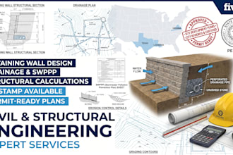 retaining wall  drainage and structural design swpp for texas virginia louisiana