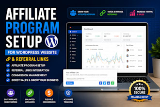 setup affiliate program for wordpress website and referral links