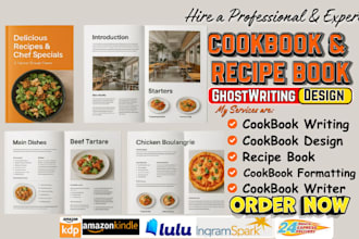 professional write cookbook recipe book cookbook design and cookbook formatting
