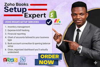 setup zoho books for inventory management, expense tracking, financial report