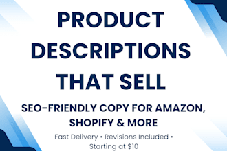 write 5 compelling product descriptions for your e commerce store