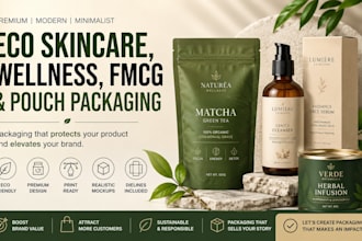 design eco skincare, wellness, fmcg and pouch packaging