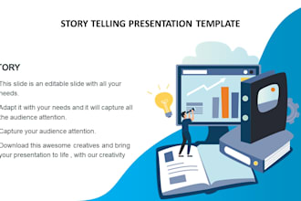 redesign editable storytelling powerpoint template, branding presentaton slides