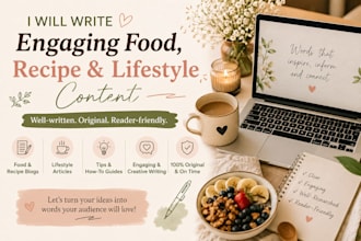 write engaging food, recipe and lifestyle content