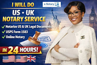 notarize, US, UK legal documents, online notary, affidavit,  poa,  remote notary