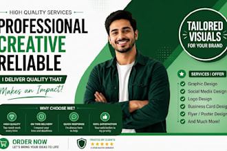 create professional and modern graphic design for your business and branding