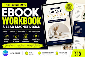 canva ebook, workbook or lead magnet PDF workbook design editable canva planners