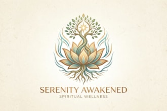 design a peaceful and meaningful spiritual logo for your brand