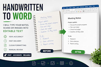 type handwritten pages and convert scans into editable text