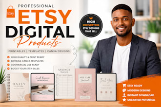 do etsy digital product etsy shop design and etsy seo with printable listings