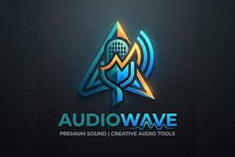 design a modern and creative microphone logo for your brand