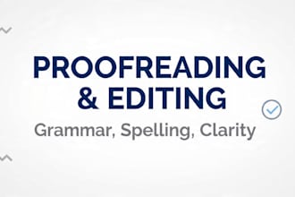 proofread and edit your document for grammar and clarity