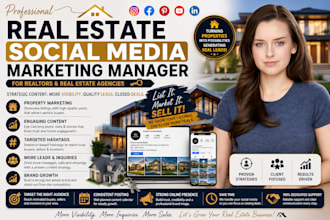 be your real estate social media marketing manager for realtors and agencies