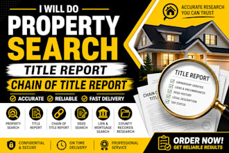 do deed search title report and ownership verification