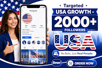 do organic instagram promotion 2000 USA followers