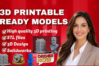 create 3d printable cad models and stl files for resin 3d printing