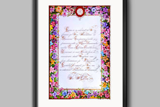 create a bespoke royal logo or an elegant handwritten letter