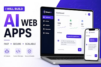 build your ai website, ai chatbot, ai saas app, or custom ai web application