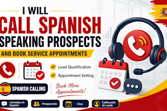 call spanish speaking prospects and book service appointments