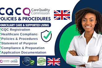 write cqc policies and procedures for domiciliary, UK care agency, home care