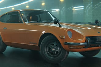 create aaa 3d car for animation,drift or commercial,car interior,blender,physics