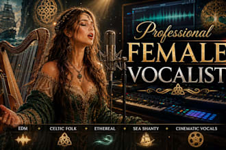 be your female vocalist for dixieland, darkwave, blues, vintage, folk songs