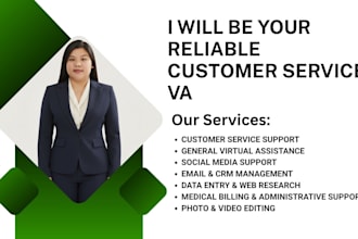 be your reliable customer service VA