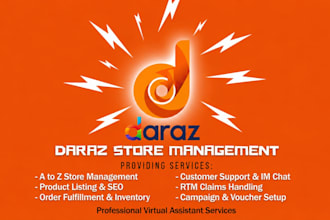 do professional daraz product listing and store management