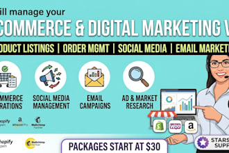manage your ecommerce operations and digital marketing social media support