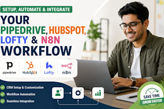 setup automate and integrate your pipedrive hubspot crm lofty n8n workflow