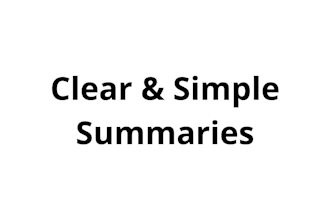 summarize articles and texts into clear and simple summaries