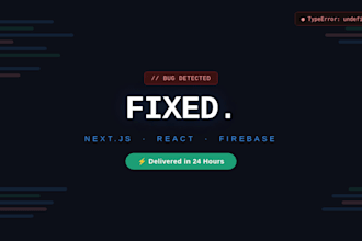 fix your nextjs react and firebase bugs fast