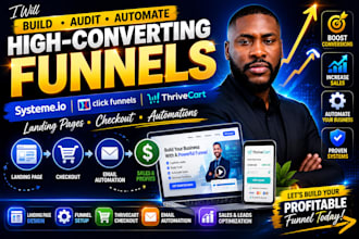 build, audit systeme io, kartra funnelish squeeze page thrive cart automations