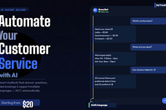 build an ai chatbot to automate booking for your restaurant