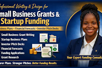 do samll business grant writting resaerch grant proposal application pitch deck