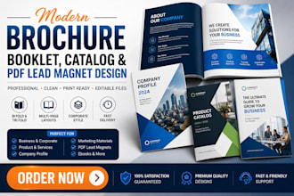 design modern brochure, company booklet, catalog, and PDF