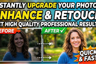professionally enhance, retouch and improve your photos