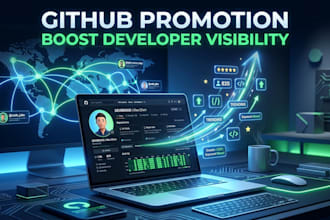 promote your github profile, repositories and projects for visibility