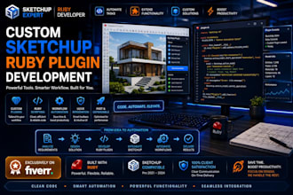 develop custom sketchup tools and plugins using ruby