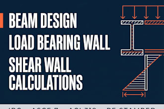 design beam load bearing wall and shear wall structural calculations with draw