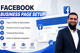 create, setup, and optimize professional facebook business page and shop