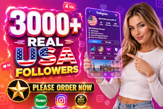 provide 3000 real targeted USA instagram followers
