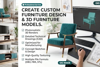 create custom furniture design and 3d furniture models