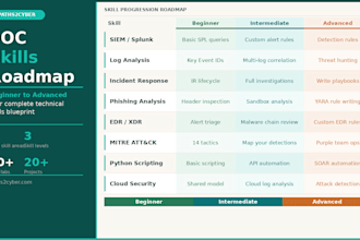 provide a complete cybersecurity soc analyst career roadmap