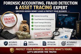 perform forensic accounting, financial audit, fraud detection and asset tracing